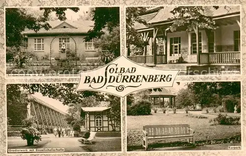 AK / Ansichtskarte Bad_Duerrenberg Trinkmaennchen Trinkhalle Brunnenhaus Gradierwerk Kurpark Bad_Duerrenberg
