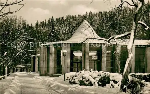 AK / Ansichtskarte Bad_Elster FDGB Volksheilbad Moritzquelle im Winter Bad_Elster