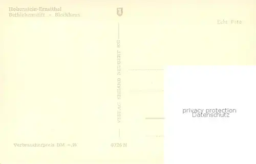 AK / Ansichtskarte Hohenstein Ernstthal Bethlehemstift Blockhaus Hohenstein Ernstthal