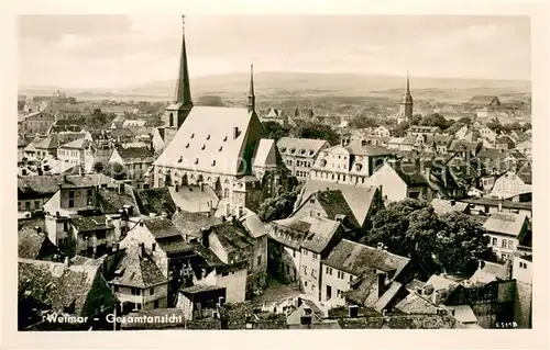 AK / Ansichtskarte Weimar__Thueringen Stadtpanorama Kirche 