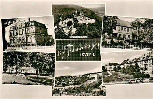 AK / Ansichtskarte Bad_Frankenhausen Jugendherberge Kyffhaeuser Denkmal Gaststaette Barbarossagarten Badehaus Anger Hausmannsturm Kindersanatorium Bad_Frankenhausen