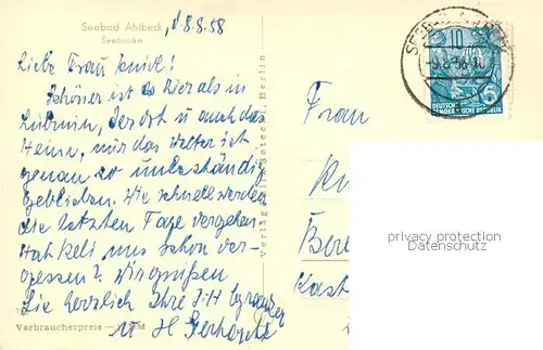 AK / Ansichtskarte Ahlbeck_Ostseebad Seebruecke Ahlbeck_Ostseebad