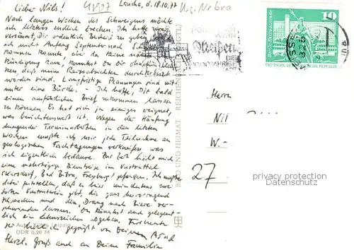 AK / Ansichtskarte Laucha_Unstrut Rathaus Wandgemaelde Laucha_Unstrut