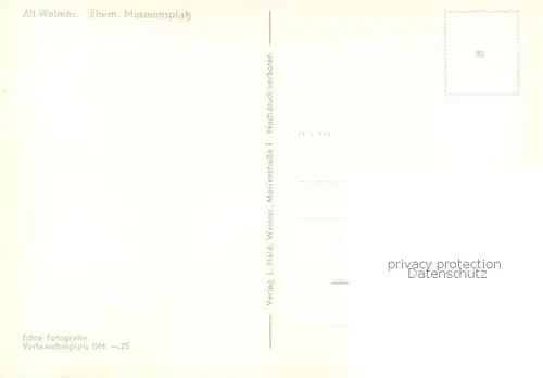 AK / Ansichtskarte Alt_Weimar Ehem Museumsplatz Alt_Weimar