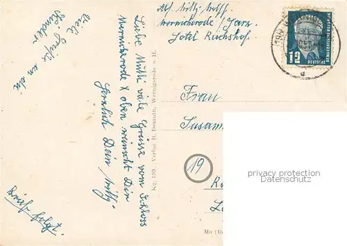 AK / Ansichtskarte Wernigerode_Harz Schloss und alter Turm am Bergfuss Wernigerode Harz