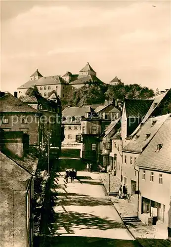 AK / Ansichtskarte Augustusburg Ortspartie mit der Augustusburg Augustusburg