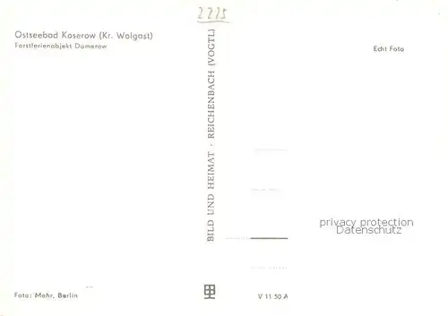 AK / Ansichtskarte Koserow_Ostseebad_Usedom Ferienobjekt Damerow Koserow_Ostseebad_Usedom