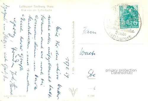 AK / Ansichtskarte Stolberg_Harz Blick von der Lutherbuche Stolberg Harz