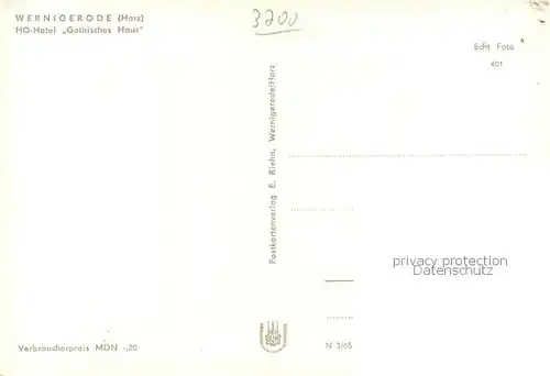 AK / Ansichtskarte Wernigerode_Harz HO Hotel Gothisches Haus Wernigerode Harz