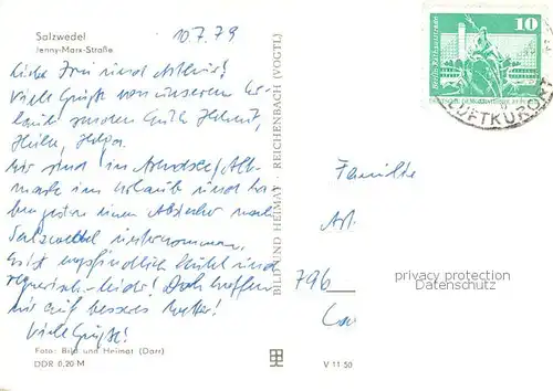 AK / Ansichtskarte Salzwedel Jenny Marx Strasse Salzwedel