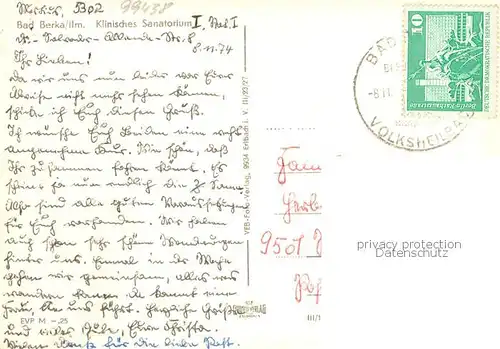 AK / Ansichtskarte Bad_Berka Klinisches Sanatorium Bad_Berka
