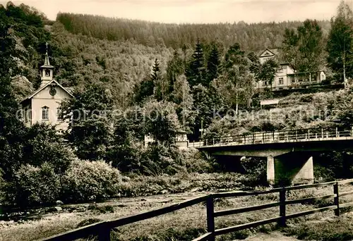 AK / Ansichtskarte Treseburg_Harz An der Bodebruecke Treseburg Harz