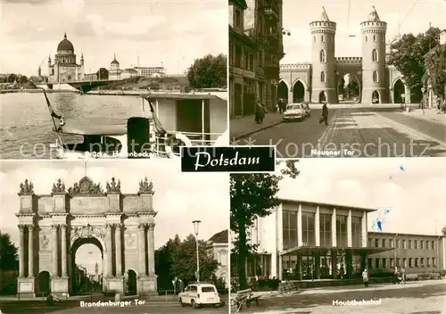 AK / Ansichtskarte Potsdam Lange Bruecke Hafenbecken Nauener Tor Brandenburger Tor Hauptbahnhof Potsdam