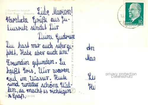 AK / Ansichtskarte Juliusruh_Ruegen Duenenhaus Uferpartie der Insel Juliusruh Ruegen