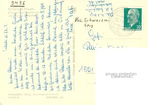 AK / Ansichtskarte Erlabrunn_Erzgebirge Bergarbeiter Krankenhaus Dr Georg Benjamin Erlabrunn_Erzgebirge