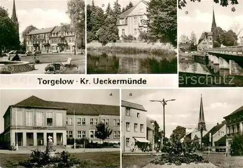 AK / Ansichtskarte Torgelow Am Markt Kindergarten Ueckerbruecke Postamt am Platz der Jugend Clara Zetkin Strasse Torgelow