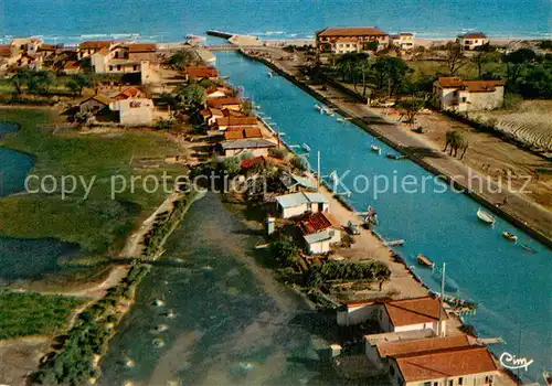 AK / Ansichtskarte Carnon_Plage Vue aerienne sur le Canal Carnon_Plage