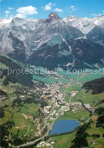 AK / Ansichtskarte Engelberg__OW Fliegeraufnahme mit Hahnen 