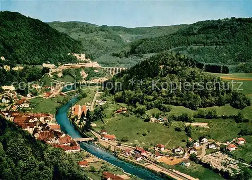 AK / Ansichtskarte St_Ursanne Fliegeraufnahme St_Ursanne