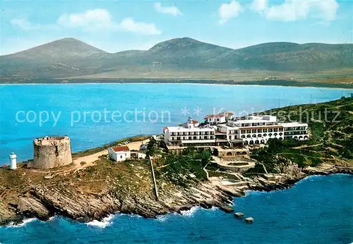 AK / Ansichtskarte Alghero Golfo di Porto Conte Hotel El Faro Fliegeraufnahme Alghero