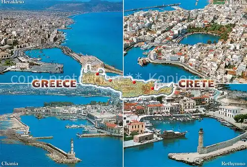 AK / Ansichtskarte Rethymno_Kreta Herakleio Lasithi Chania Rethymno Fliegeraufnahmen Rethymno Kreta