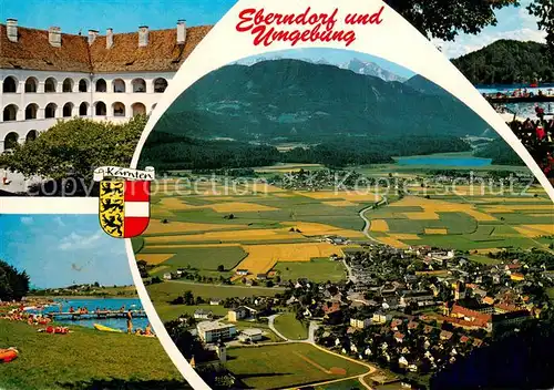 AK / Ansichtskarte Eberndorf Stiftshof Eberndorf Goesselsdorfer See Eberndorf Klopeiner See Fliegeraufnahme Eberndorf