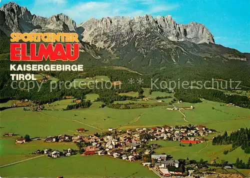 AK / Ansichtskarte Ellmau_Tirol Fliegeraufnahme mit Kaisergebirge Ellmau Tirol