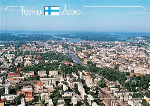 AK / Ansichtskarte Turku_Abo_Suomi Fliegeraufnahme 