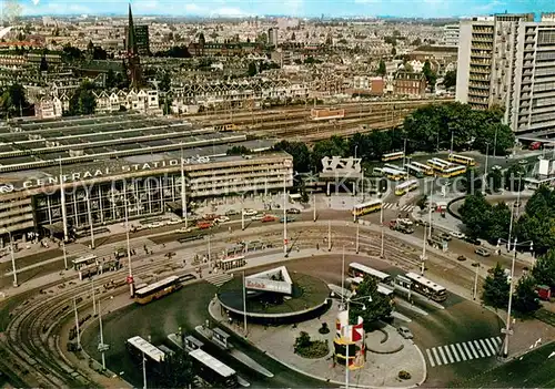 AK / Ansichtskarte Rotterdam Stationsplein Fliegeraufnahme Rotterdam