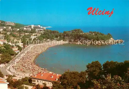 AK / Ansichtskarte Ulcinj_Montenegro Gradska Plaza Fliegeraufnahme Ulcinj Montenegro