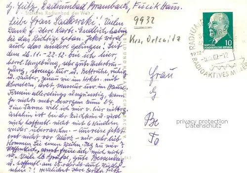 AK / Ansichtskarte Bad_Brambach Staatl Radiumbad Speisesaal Foyer Klubraum Bad_Brambach