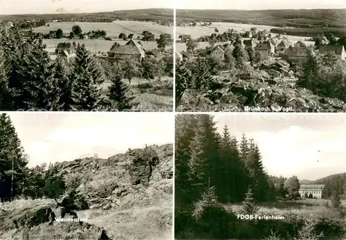 AK / Ansichtskarte Gruenbach_Vogtland Panorama Wendelstein FDGB Ferienheim Gruenbach_Vogtland