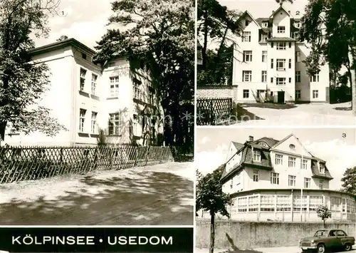 AK / Ansichtskarte Koelpinsee_Loddin Kureinrichtungen Kindersanatorium Sophie Scholl Haus II und Haus I des Kindersanatoriums Koelpinsee Loddin