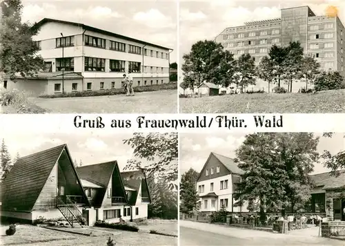AK / Ansichtskarte Frauenwald_Thueringen FDGB Erholungsheime Am Bergbad Auf dem Sonnenberg Rennsteig Wanderhuetten FDGB Erholungsheim Raymonde Dien Frauenwald Thueringen
