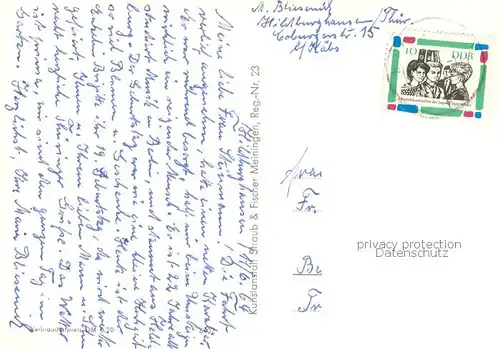 AK / Ansichtskarte Hildburghausen Panorama Bahnhofshotel Partien im Stadtpark Stadteingang  Hildburghausen