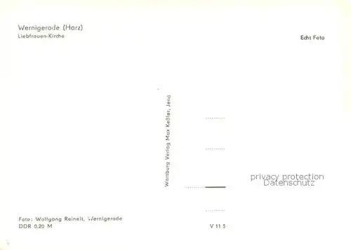 AK / Ansichtskarte Wernigerode_Harz Liebfrauenkirche Wernigerode Harz