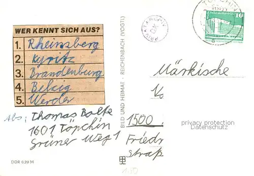 AK / Ansichtskarte Mittenwalde_Mark Orts und Teilansichten Torturm Jahn Denkmal Mittenwalde Mark