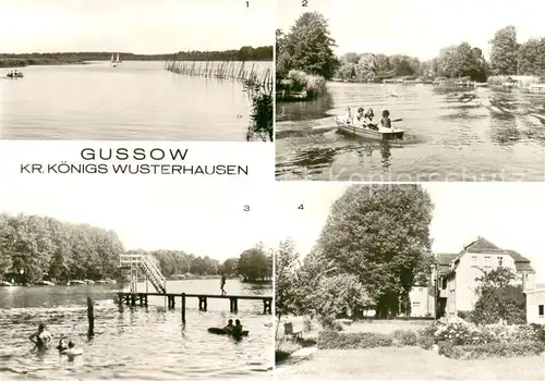 AK / Ansichtskarte Gussow Dolgenbrodtsee An der Dahme Freibad Dorfplatz Gussow