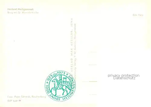 AK / Ansichtskarte Heiligenstadt_Eichsfeld Berg mit St Martins Kirche Heiligenstadt_Eichsfeld