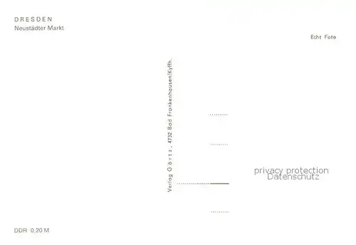 AK / Ansichtskarte Dresden Neustaedter Markt Dresden