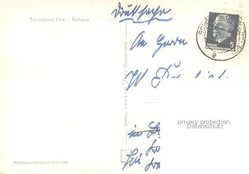 AK / Ansichtskarte Schoenebeck_Elbe Rathaus Ratskeller Schoenebeck Elbe