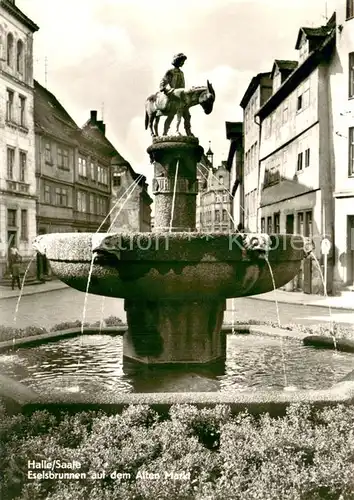 AK / Ansichtskarte Halle_Saale Eselsbrunnen auf dem Alten Markt Halle_Saale