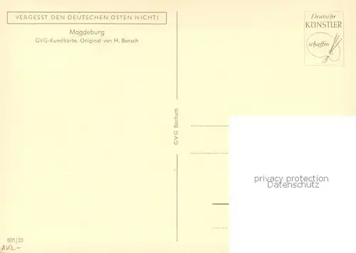 AK / Ansichtskarte Magdeburg_Elbe Dom Zeichnung 