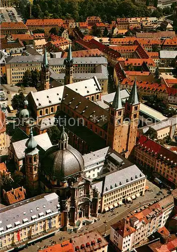 AK / Ansichtskarte Wuerzburg Neumuenster und St Kiliansdom Fliegeraufnahme Wuerzburg