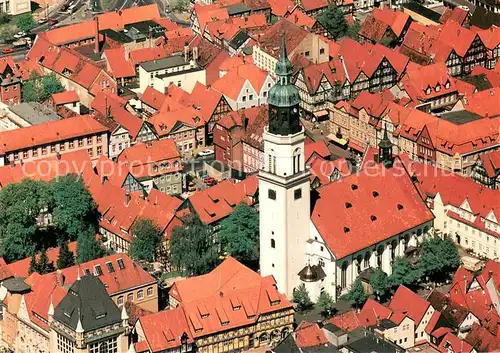 AK / Ansichtskarte Celle_Niedersachsen Ev Luth Stadtkirche Fliegeraufnahme Celle_Niedersachsen