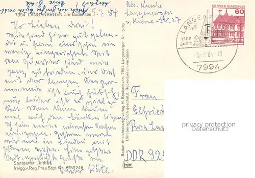 AK / Ansichtskarte Langenargen_Bodensee Fliegeraufnahme Langenargen Bodensee