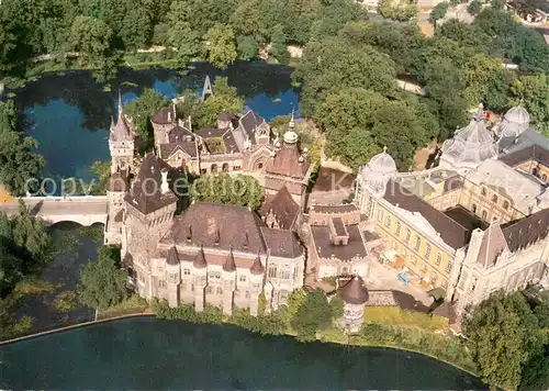 AK / Ansichtskarte Budapest Stadtwald Schloss Vajdahunyad Landwirtschaftl Museum Fliegeraufnahme Budapest
