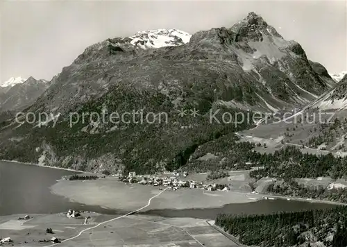 AK / Ansichtskarte Silvaplana_GR Fliegeraufnahme Silvaplana_GR