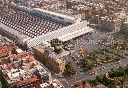 AK / Ansichtskarte Roma_Rom Stazione Termini Fliegeraufnahme Roma_Rom