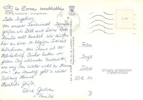 AK / Ansichtskarte Ajaccio Vue generale aerienne Ajaccio